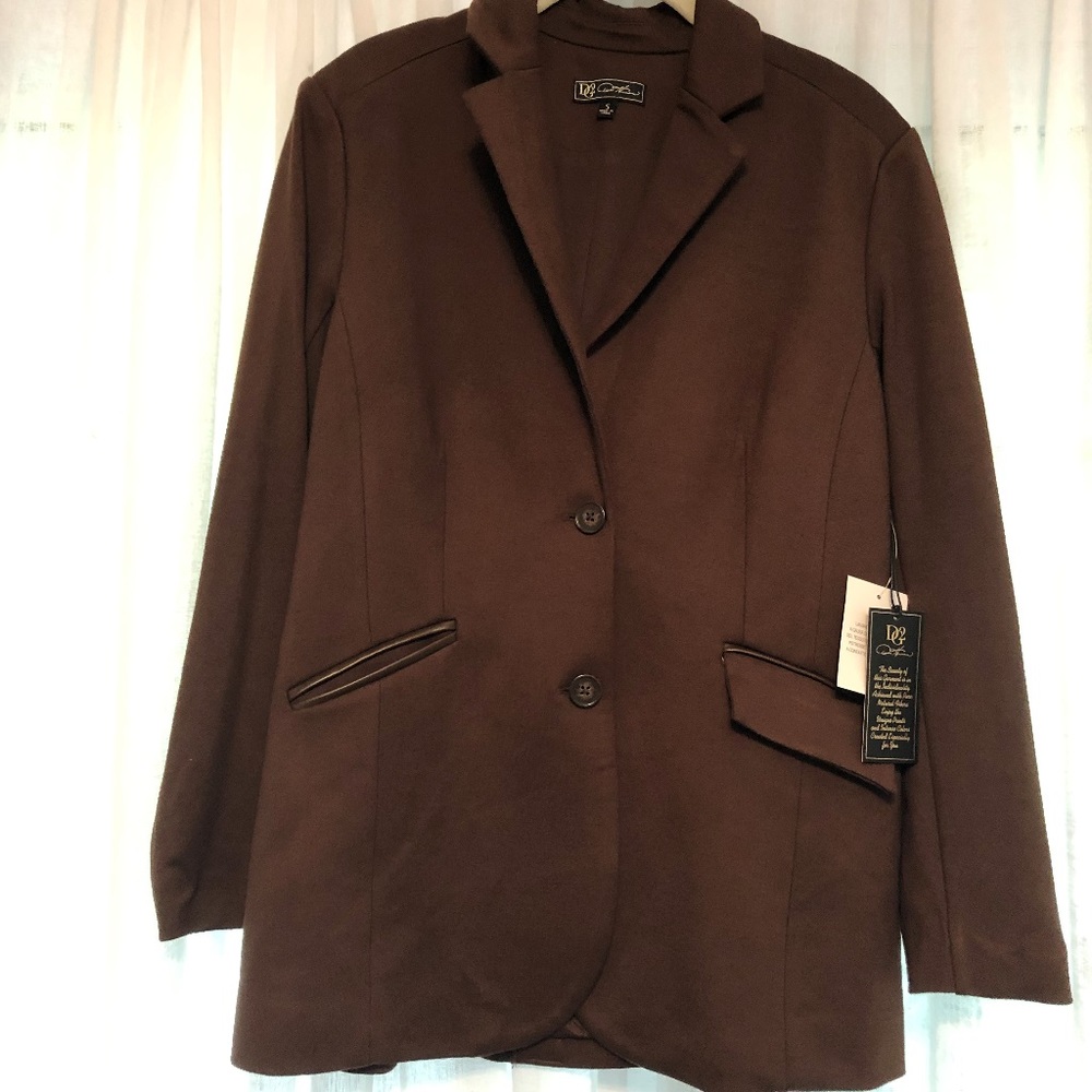 DG2 Chocolate Ponte Blazer -Size Small (fits 6 -8)